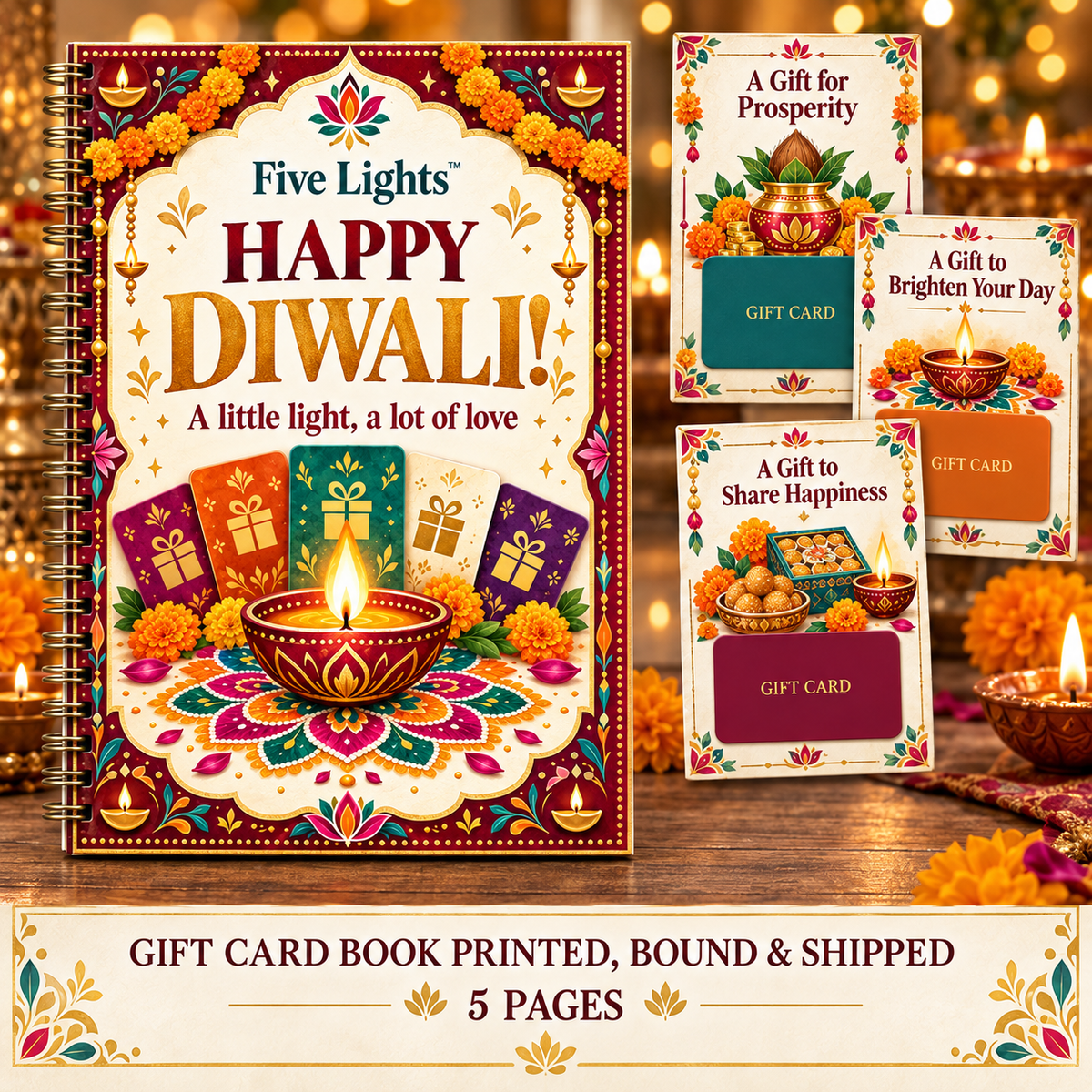 Five Lights™ 5 Day Diwali Gift Book